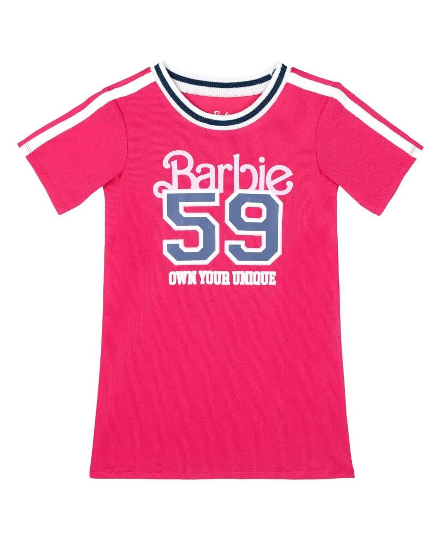 Футболка с принтом Barbie, модель Athletic Varsity Barbie, Fuchsia Purple
