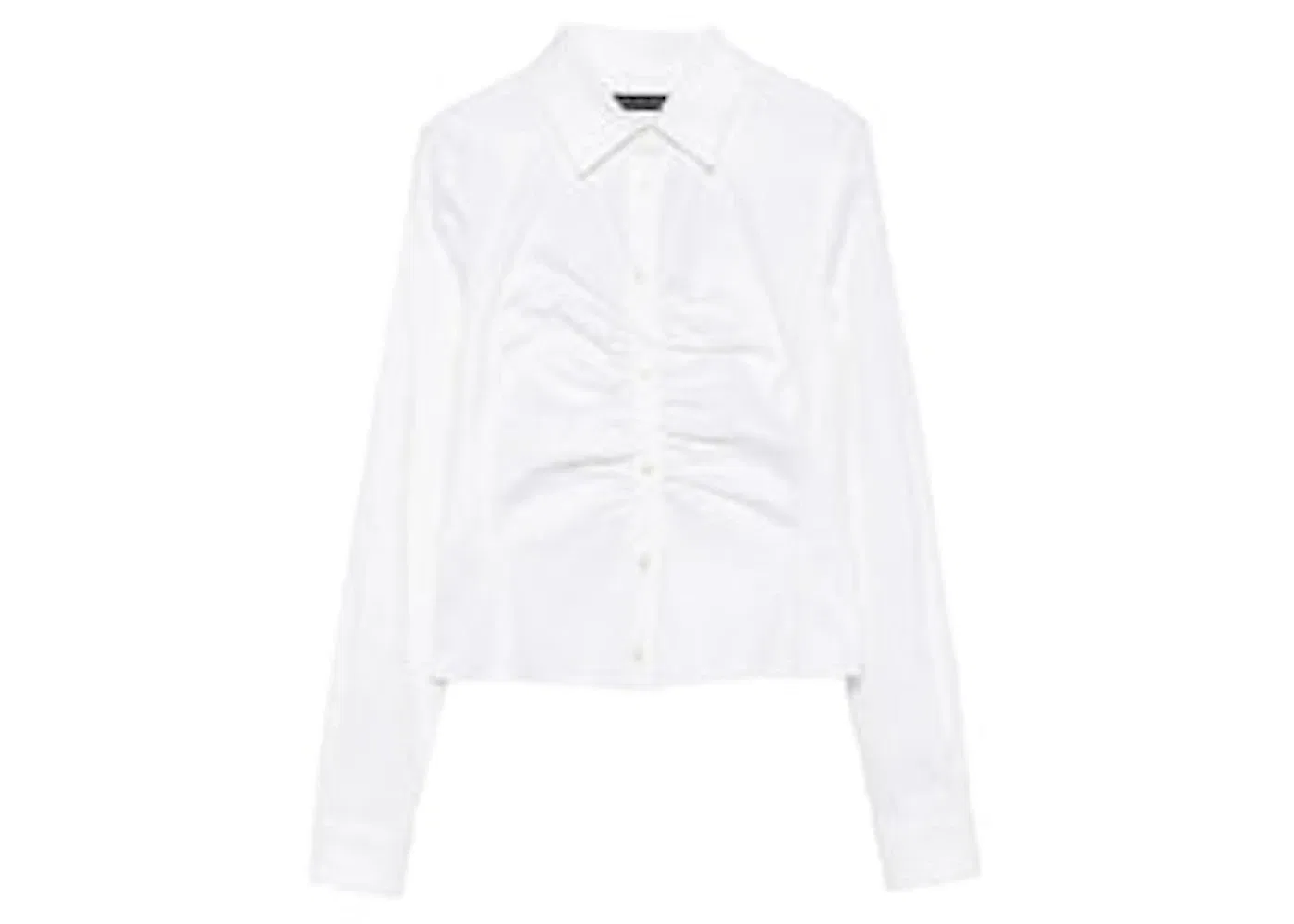 Женская рубашка с драпировкой Balenciaga, White