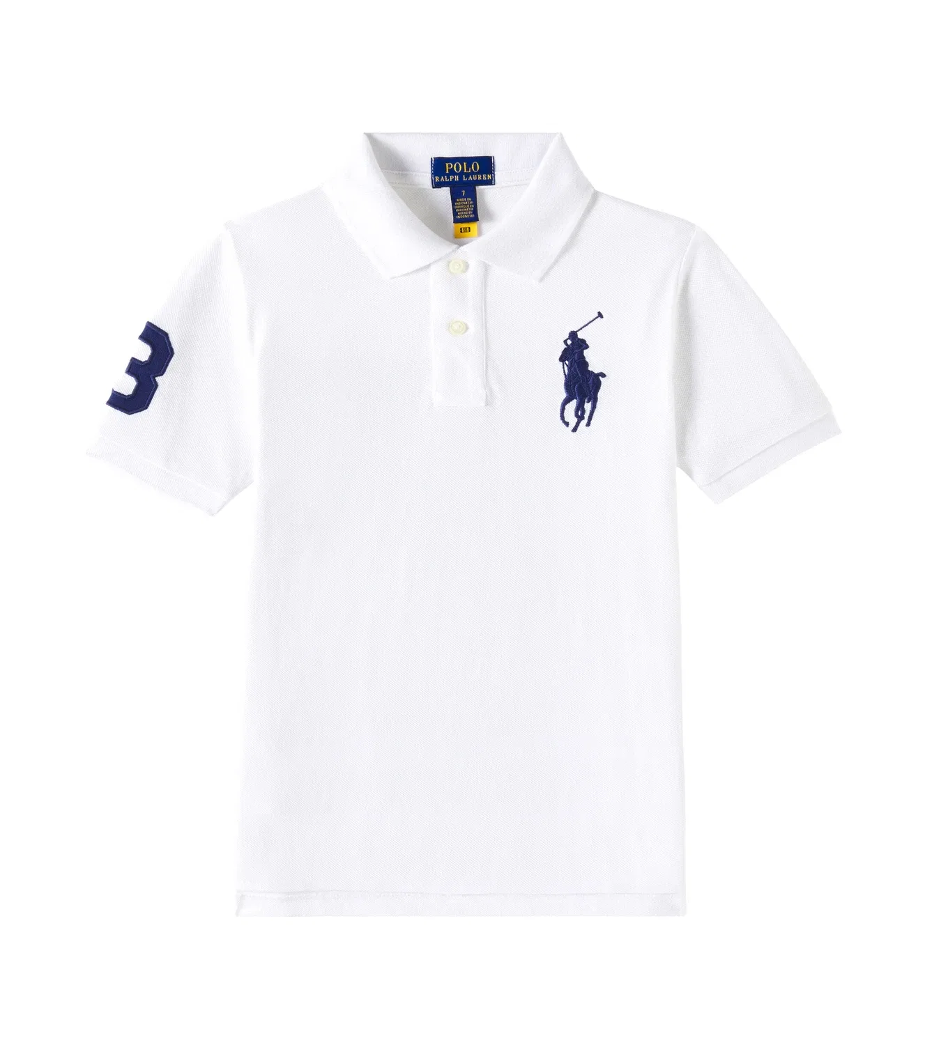Футболка-поло из пике с вышивкой Polo Ralph Lauren Kids, белый