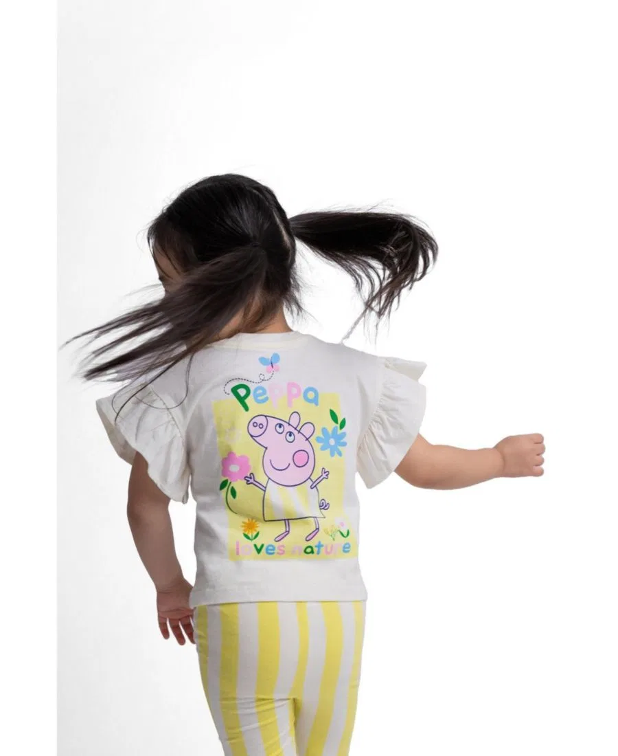 Комплект из топа и леггинсов Peppa Pig, Ivory Yellow Stripe — фото 2