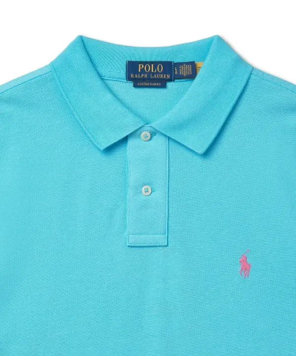 Пике/поло с сетчатой тканью, кастомная модель, Polo Ralph Lauren, бирюзовый — фото 3