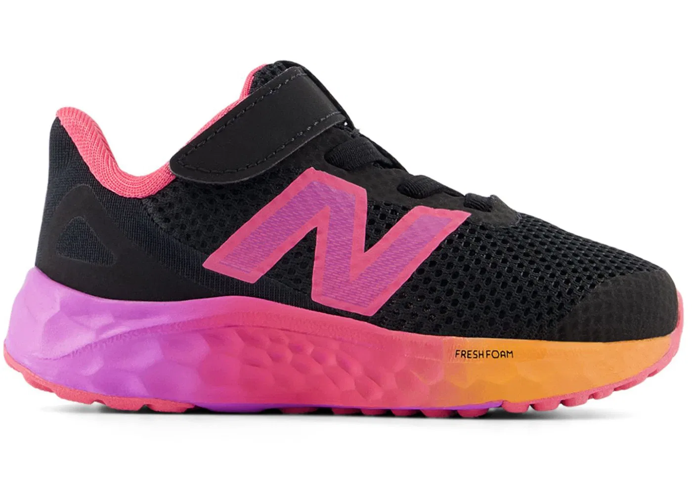 Детские кроссовки с шнуровкой New Balance Arishi HL, Black/Passion Fruit/Dragon Berry