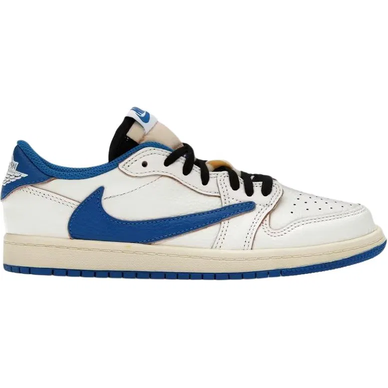 Детские кроссовки для мальчиков кожаные Air Jordan 1 Jordan, White Blue — фото 3