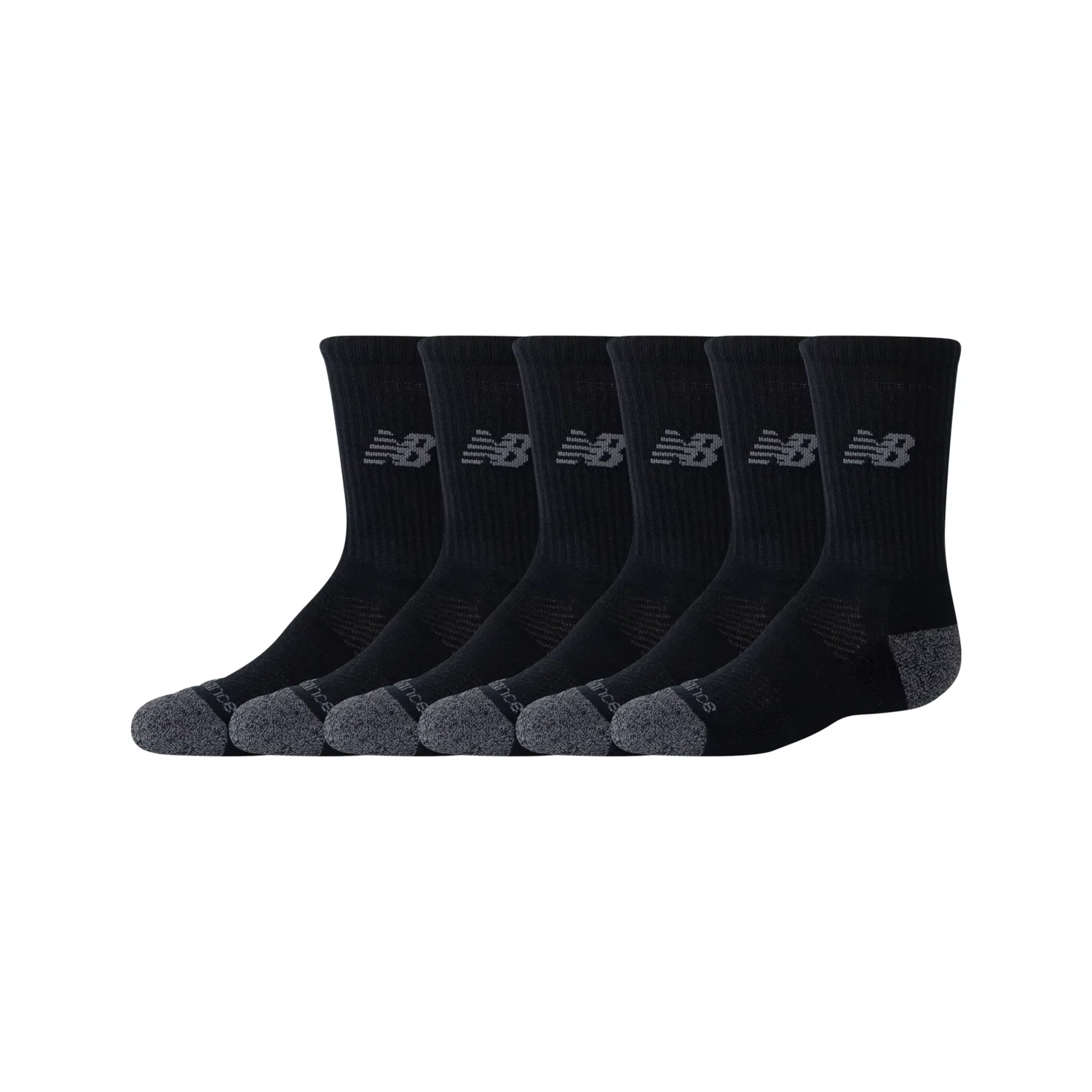 Детские спортивные носки с высоким голенищем 6 пар New Balance, Black
