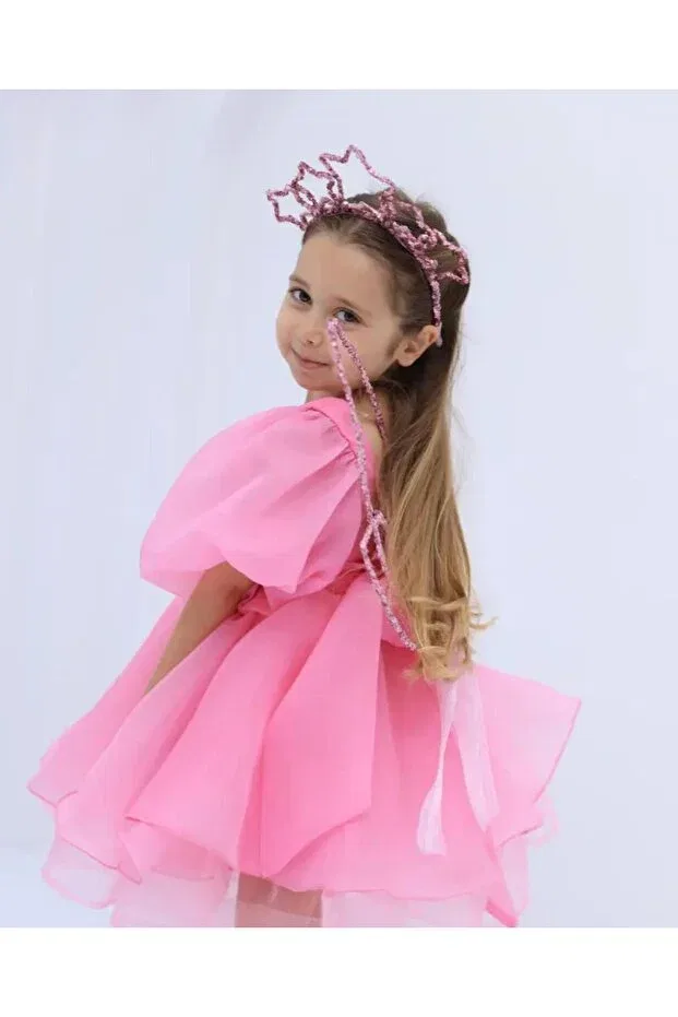 Детское платье для девочек с коротким рукавом Candy dress Mon Icone, Pink