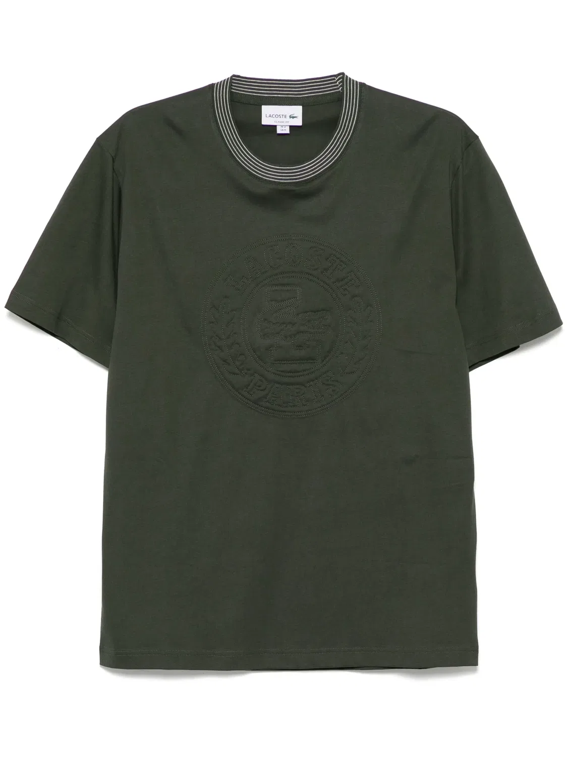 Футболка с вышивкой Lacoste, зеленый