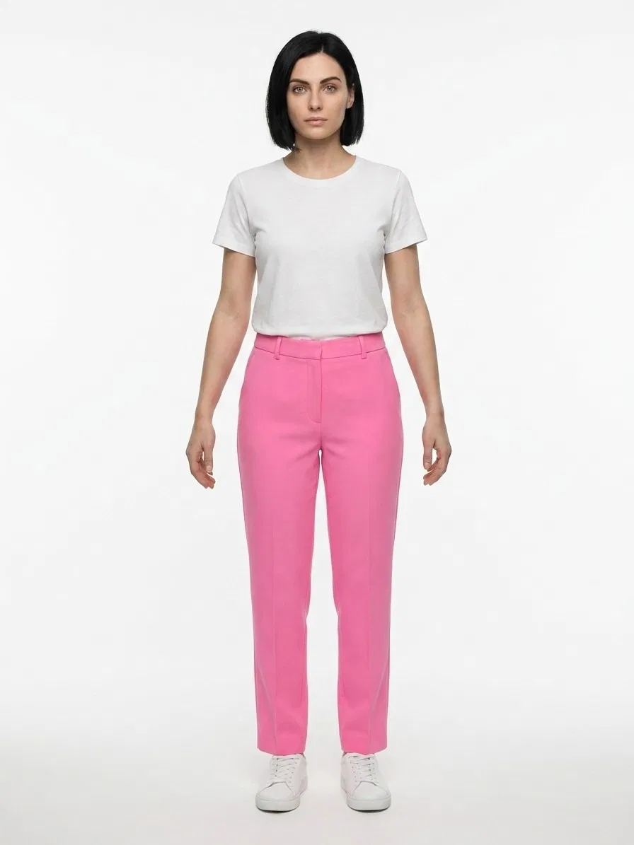Женские брюки с ярким розовым оттенком Pink Elastane Casual Pants Dolce & Gabbana, Pink