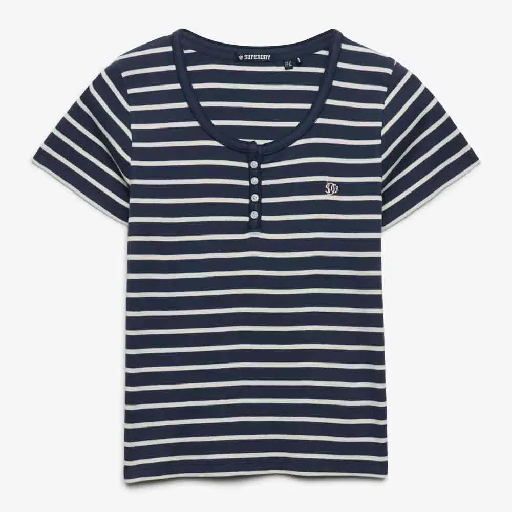 Женская футболка с принтом Athletic Essential Button Down Superdry, Blue — фото 3