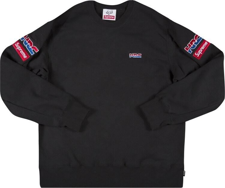 

Толстовка Supreme x Honda Fox Racing Crewneck 'Black', черный