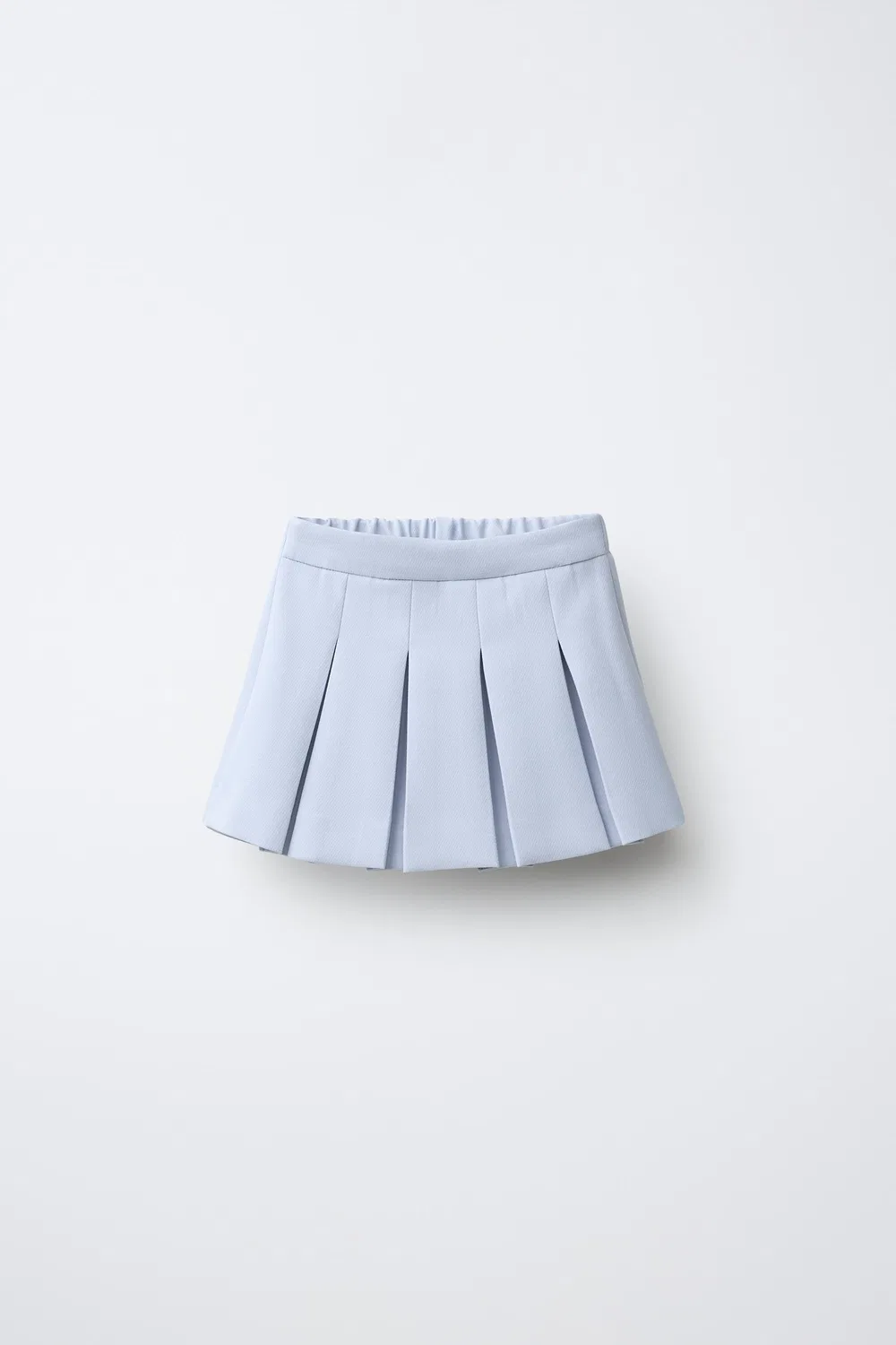 Плиссированная юбка-бермуда ZARA, Pastel blue