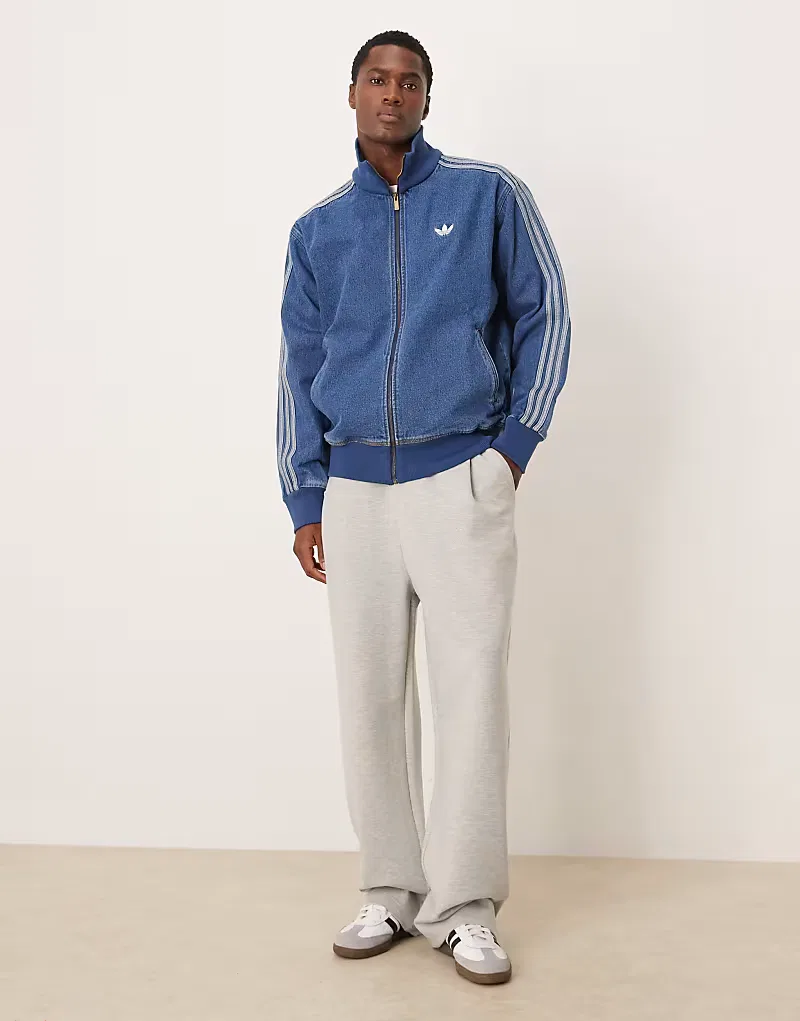 Куртка спортивная джинсовая Firebird Adidas Originals, винтажный синий — фото 2