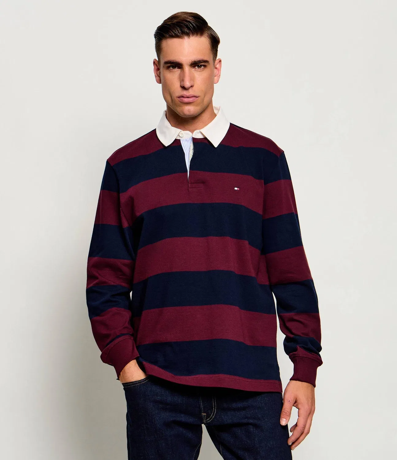 Поло с длинным рукавом Polo Essential Tommy Hilfiger, Bordeaux