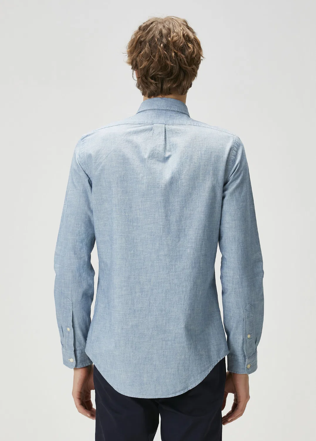 Рубашка джинсовая Slim Fit Polo Ralph Lauren, light blue — фото 4