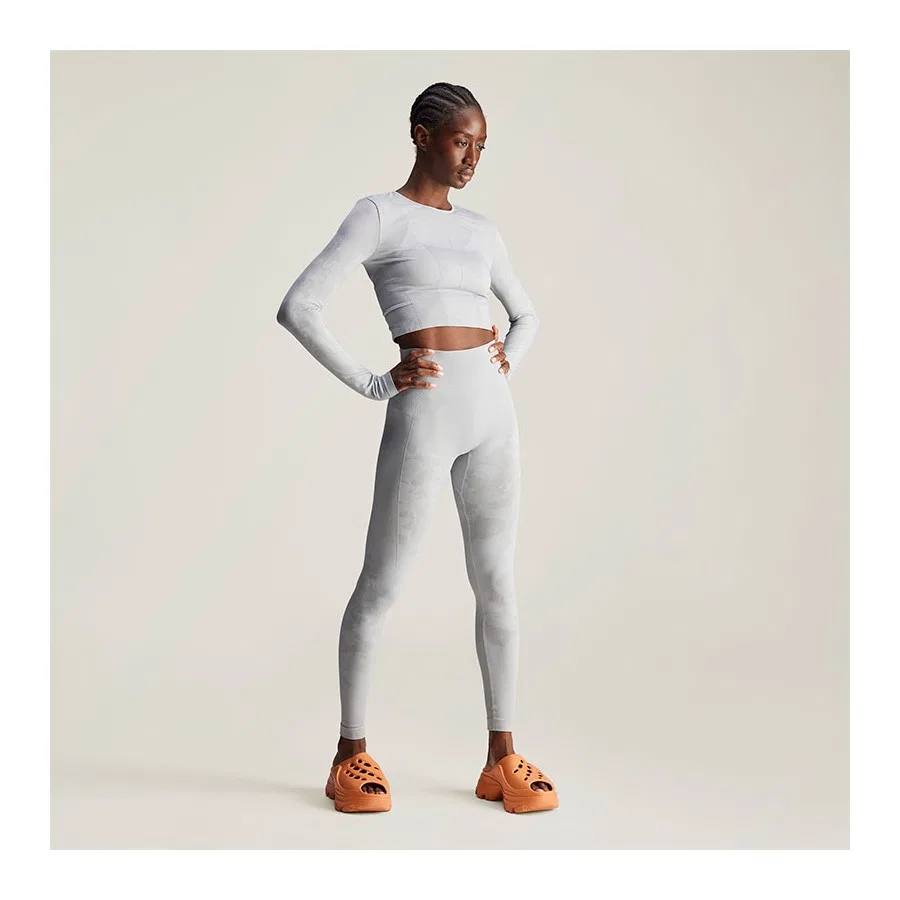 Спортивные леггинсы с длинным рукавом adidas aSMC TST LEG, Серый — фото 2