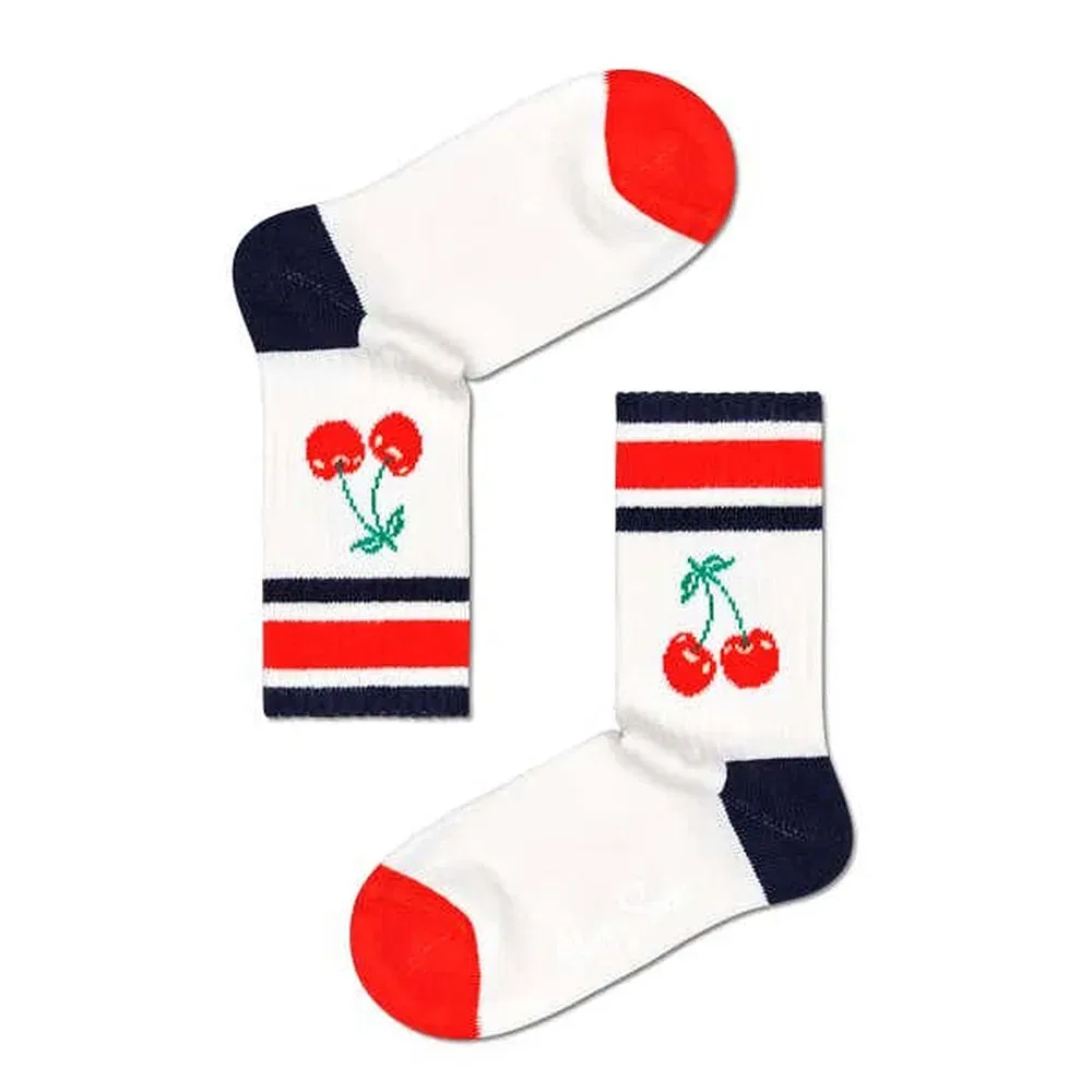 Носки Cherry Stripe Happy Socks, белый