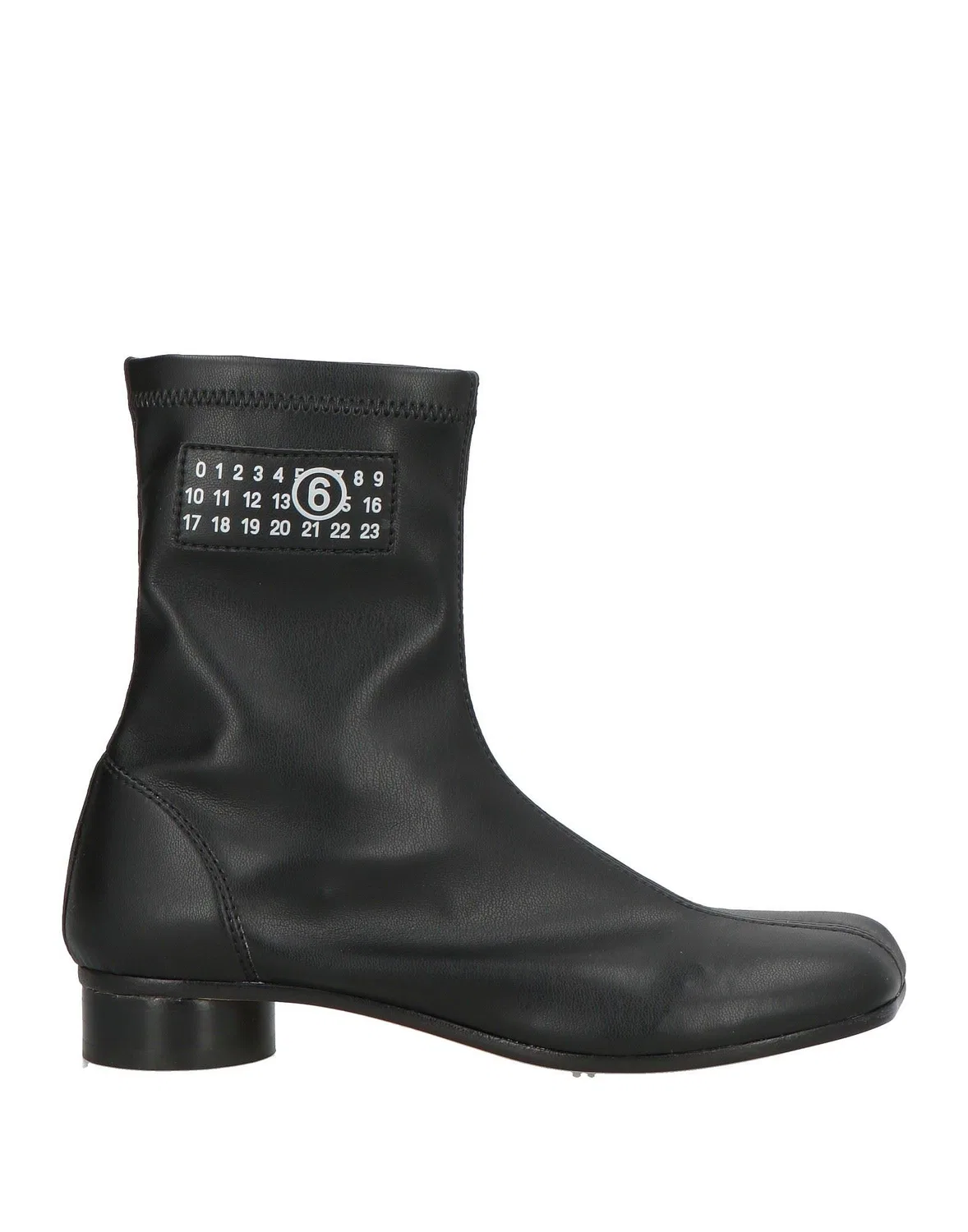 Ботинки на каблуке кожаные MM6 Maison Margiela, черный