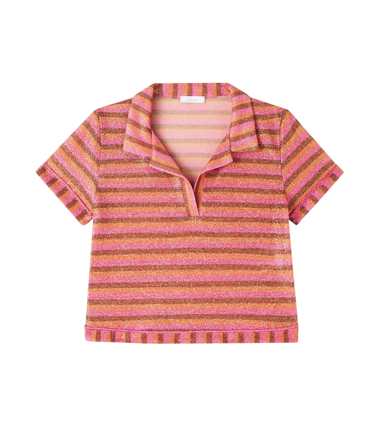 Поло с полосками Oseree Kids, розовый
