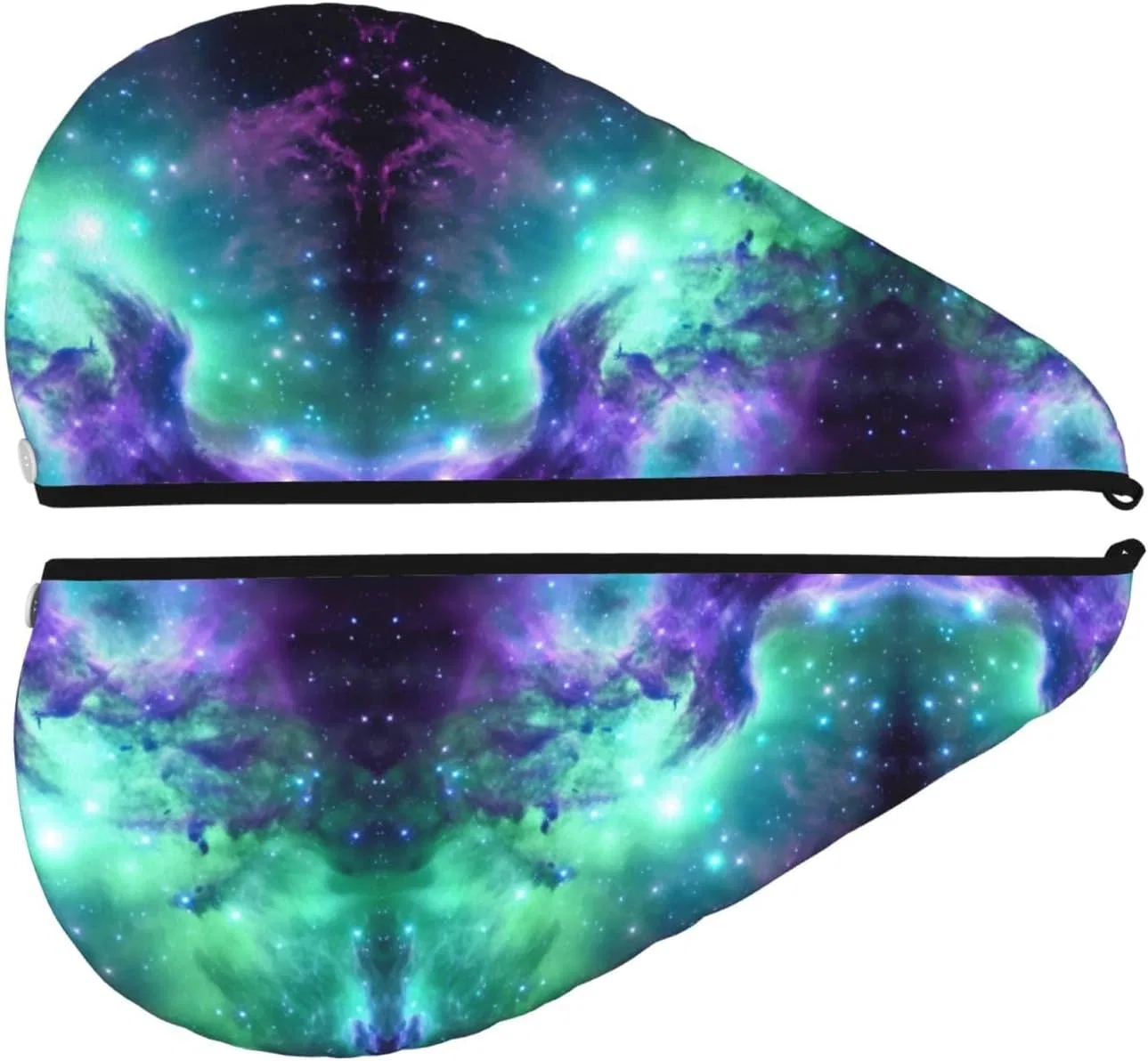 Шапочка для душа BONDIJ, Green Blue Purple Galaxy, 25.2x10 дюймов — фото 2
