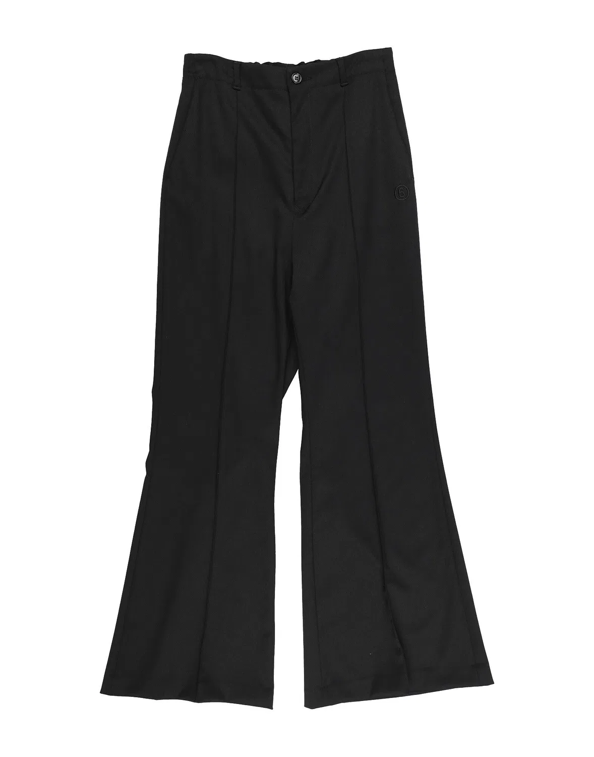 Брюки из твила с вышивкой MM6 Maison Margiela, черный