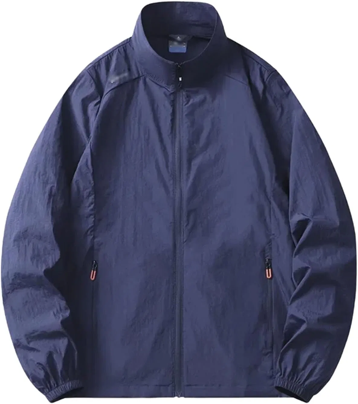 Мужская куртка-бомбер с воротником-стойкой, модель Light Stand Collar Pocket, тёмно-синий