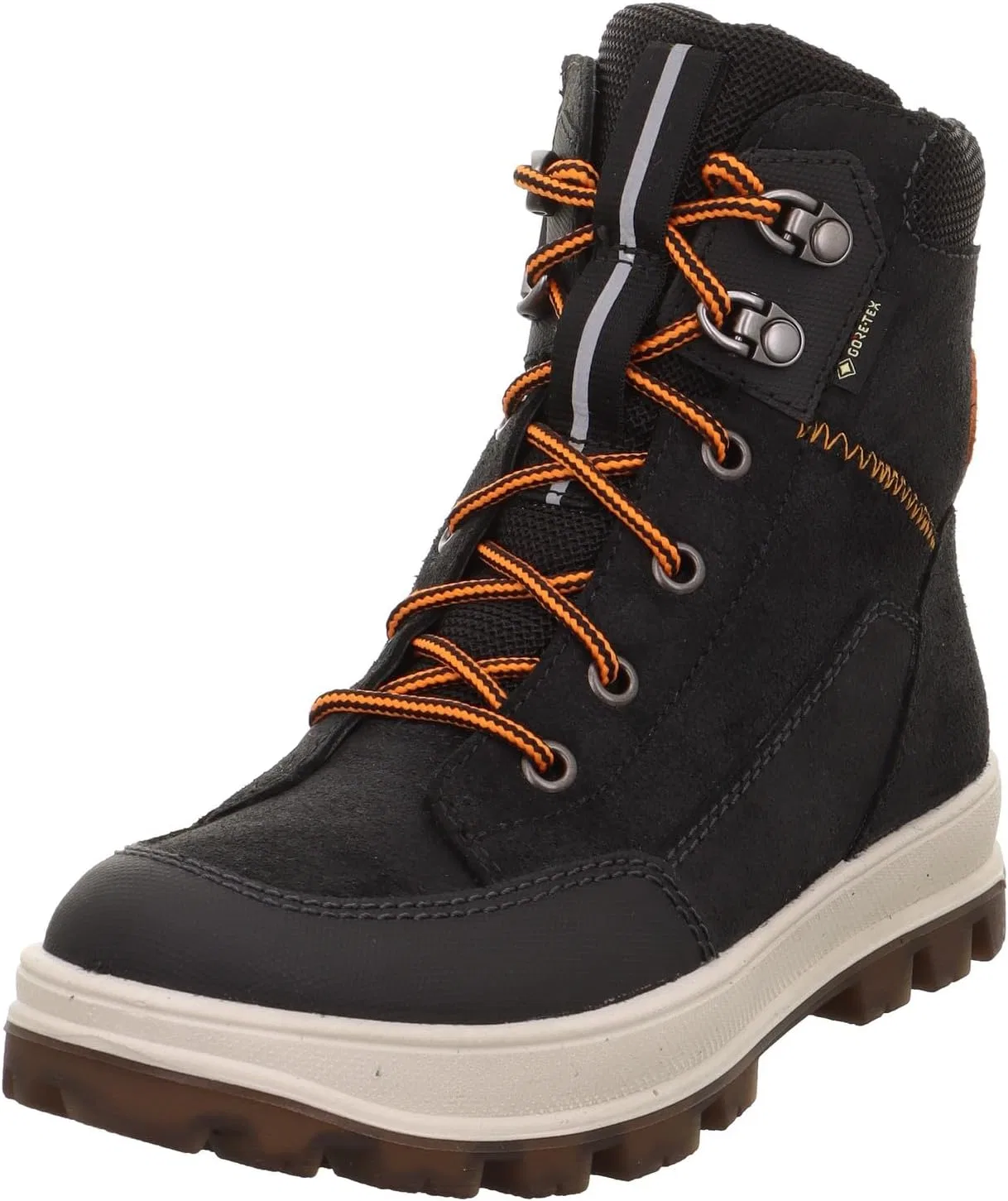 Детские ботинки для мальчиков с теплой подкладкой Teddy Superfit, Black Orange