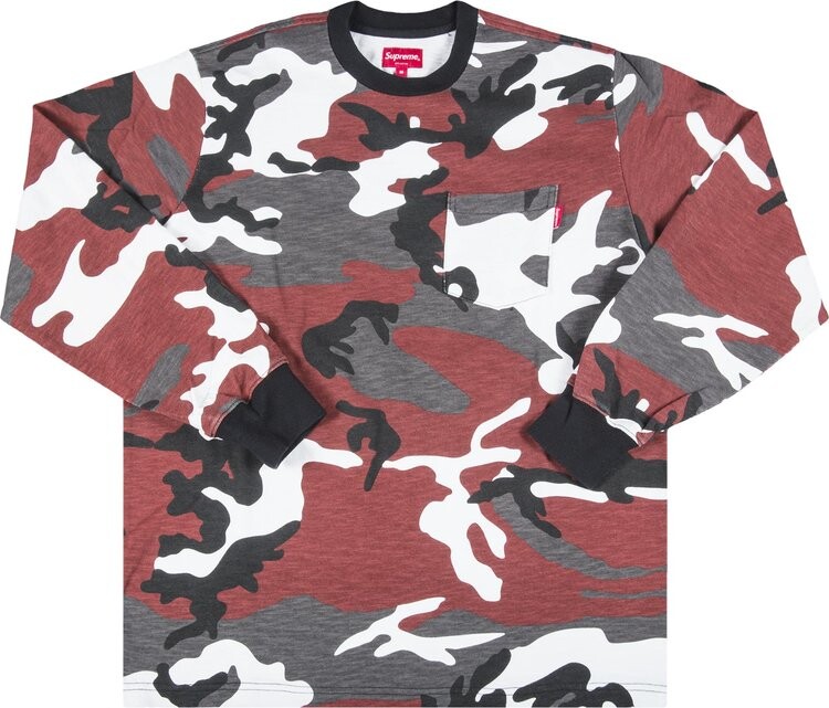 

Футболка Supreme Long-Sleeve Pocket T-Shirt 'Camo', разноцветный, Белый, Футболка Supreme Long-Sleeve Pocket T-Shirt 'Camo', разноцветный