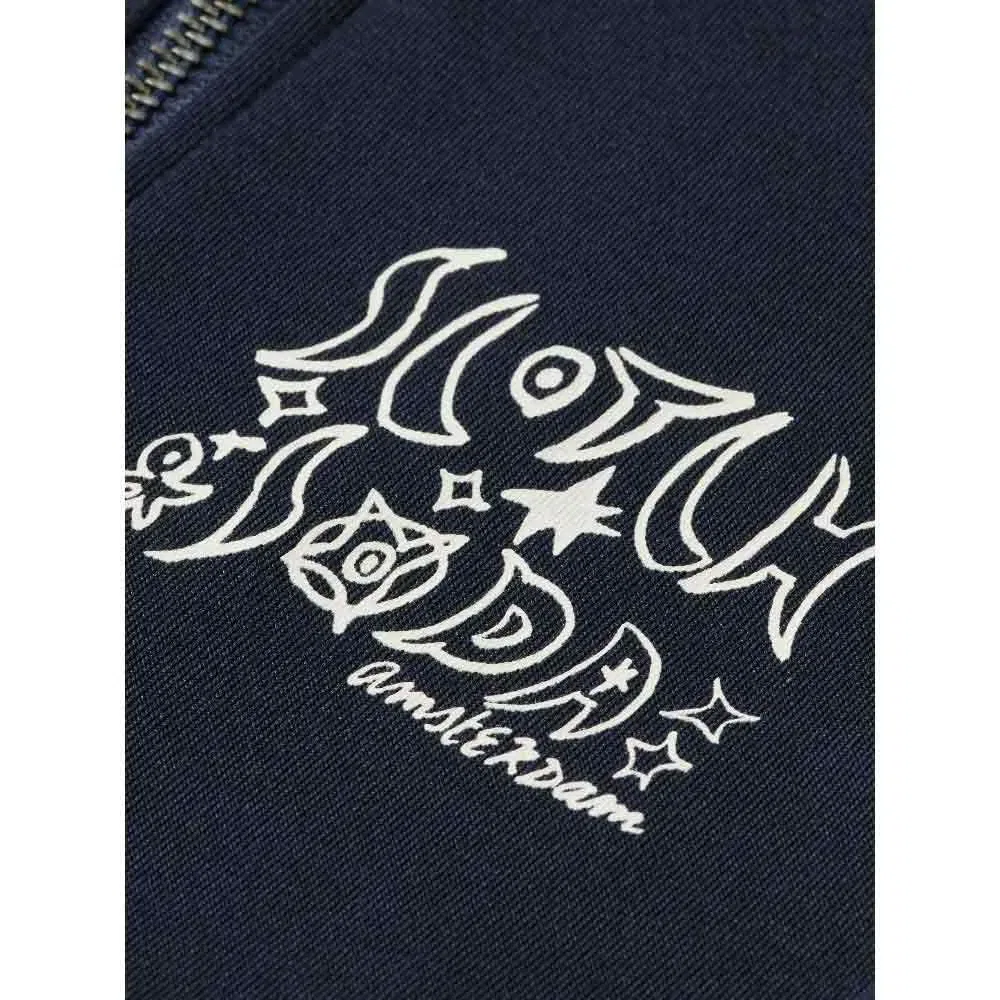 Свитшот на молнии Scotch & Soda, синий — фото 3