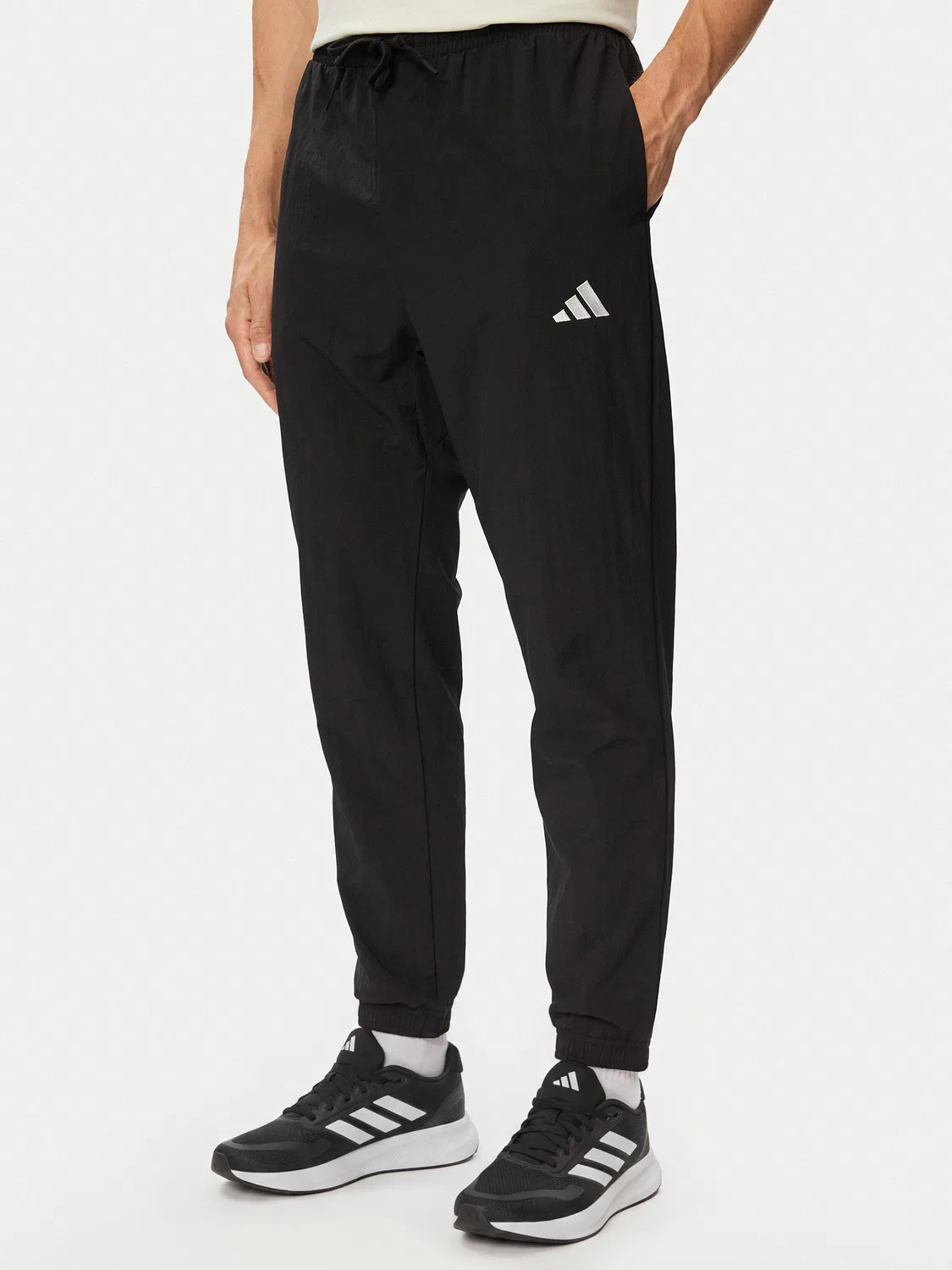 Мужские спортивные штаны стандартного кроя Essentials Small Logo Adidas, черный