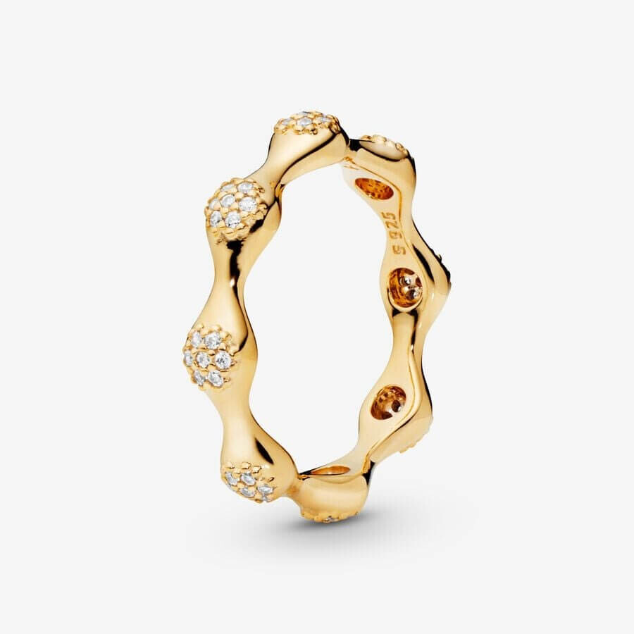 

Кольцо Pandora Timeless Pave Modern LovePods, золотой