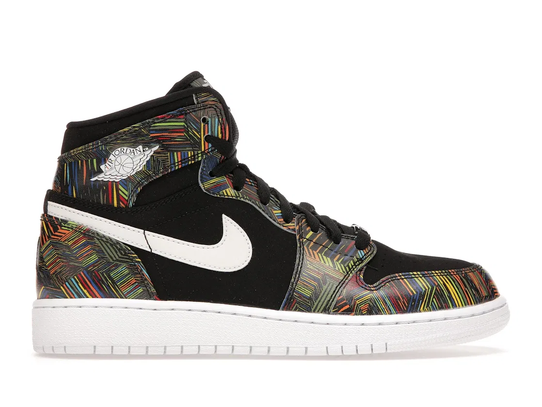 Детские кроссовки Lifestyle Jordan 1 Retro Jordan, Black/White/Black/Voltage Green
