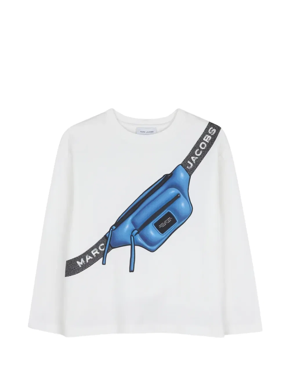 Футболка с длинными рукавами и принтом Marc Jacobs Kids, белый
