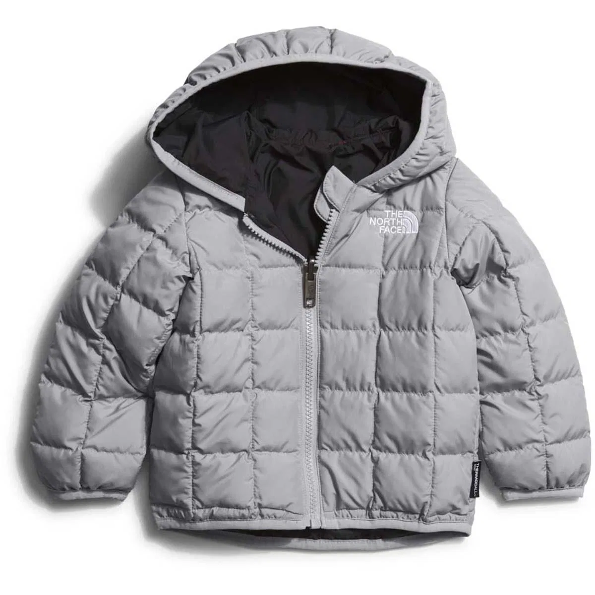 Куртка детская утепленная с капюшоном ThermoBall Reversible The North Face, Meld Grey