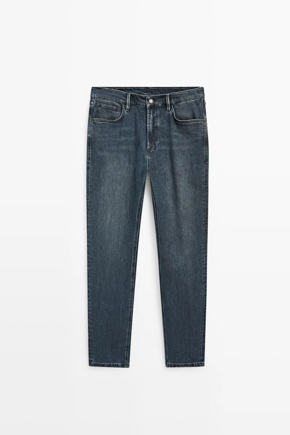 Джинсы Massimo Dutti, узкие, синие