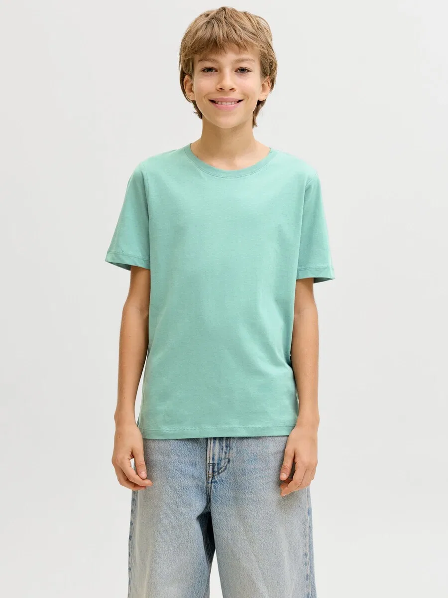 Детская рубашка бирюзового цвета Jack & Jones Junior — фото 2