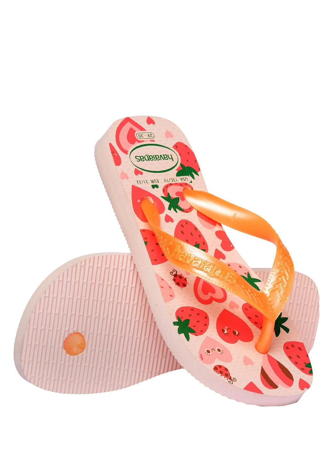 Пляжные тапочки Havaianas Flores, оранжевый — фото 4