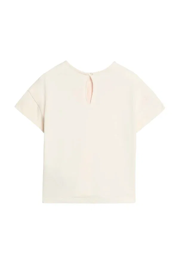 Футболка с вышивкой Unisex T-shirt Marks & Spencer, ecru, экрю — фото 2
