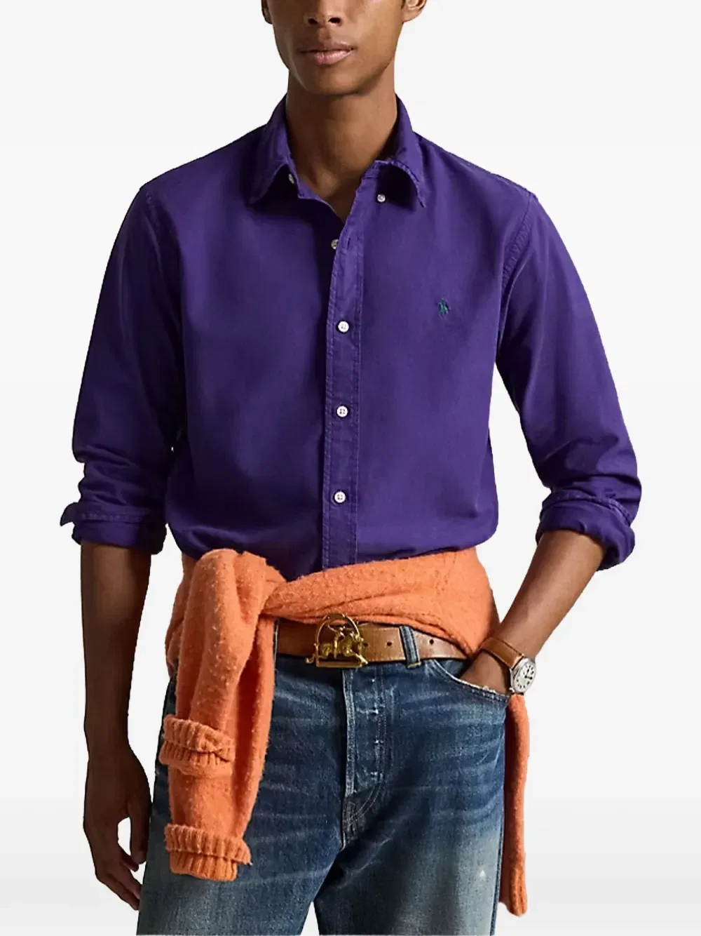 Рубашка оксфорд POLO RALPH LAUREN, фиолетовый — фото 2