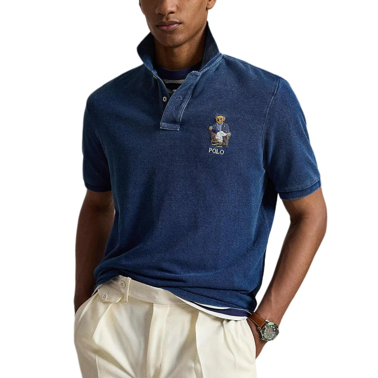 Мужское поло Indigo Polo Ralph Lauren — фото 3