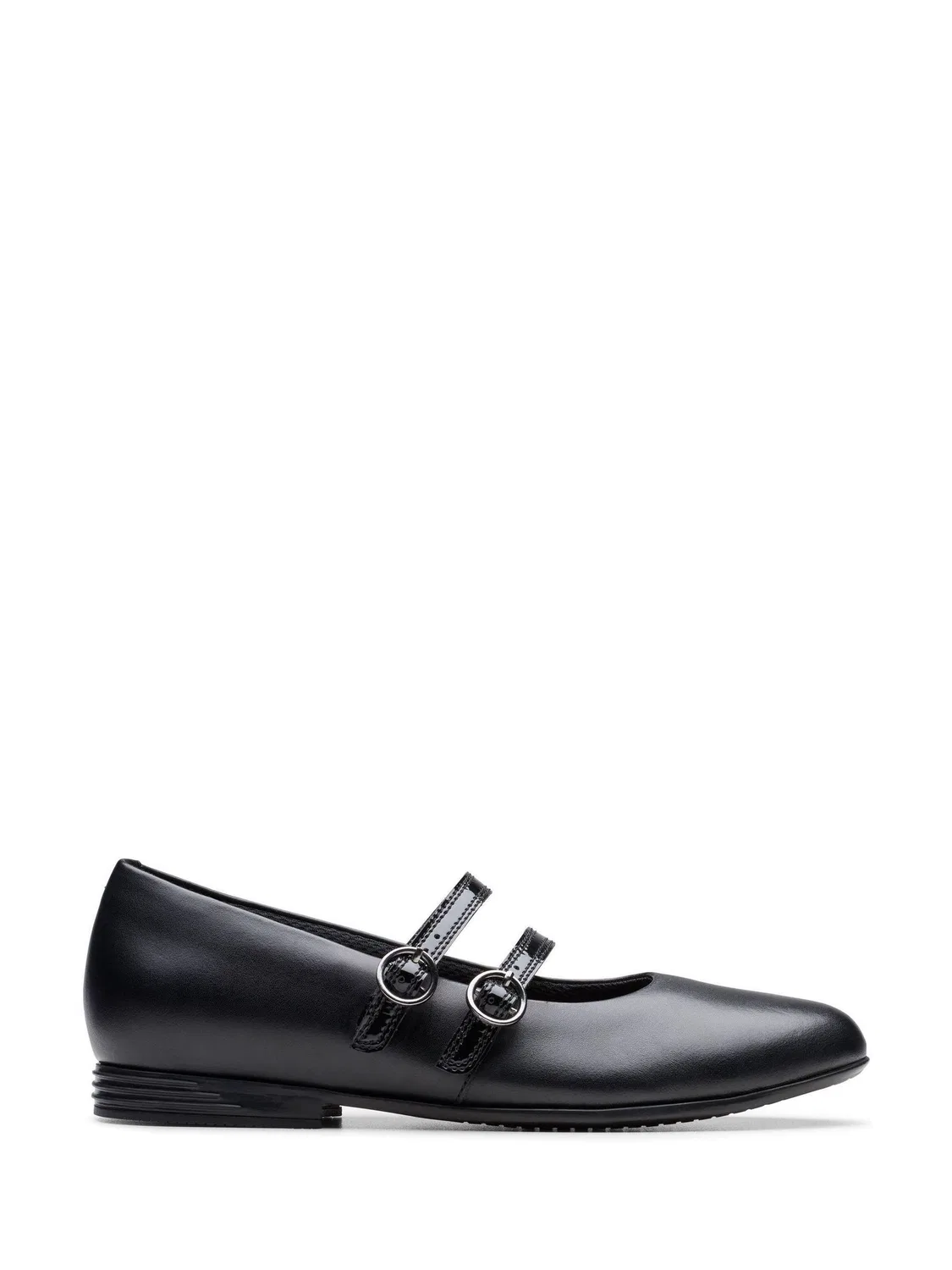 Туфли Мэри Джейн Clarks Finja Bar Y, черная кожа, для девочек