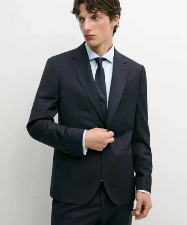 Блейзер из шерстяной смеси в полоску, Massimo Dutti