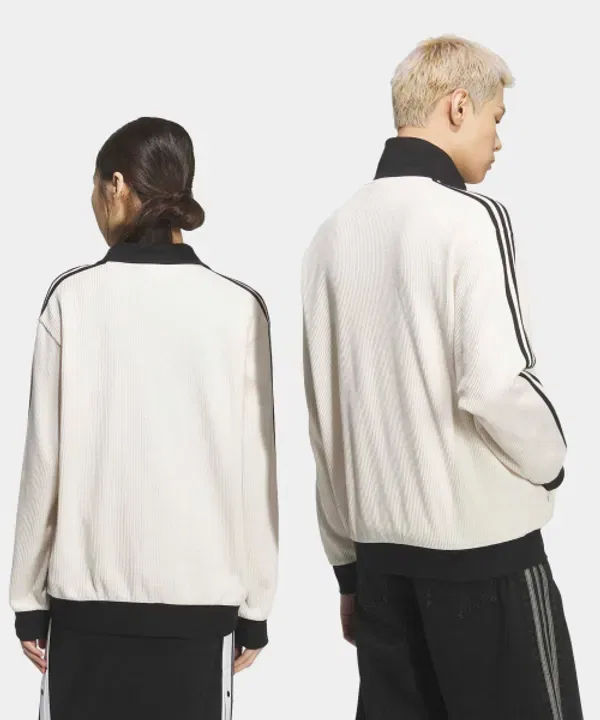 Тренировочная куртка классическая вафельная Adidas, Wonder White — фото 3