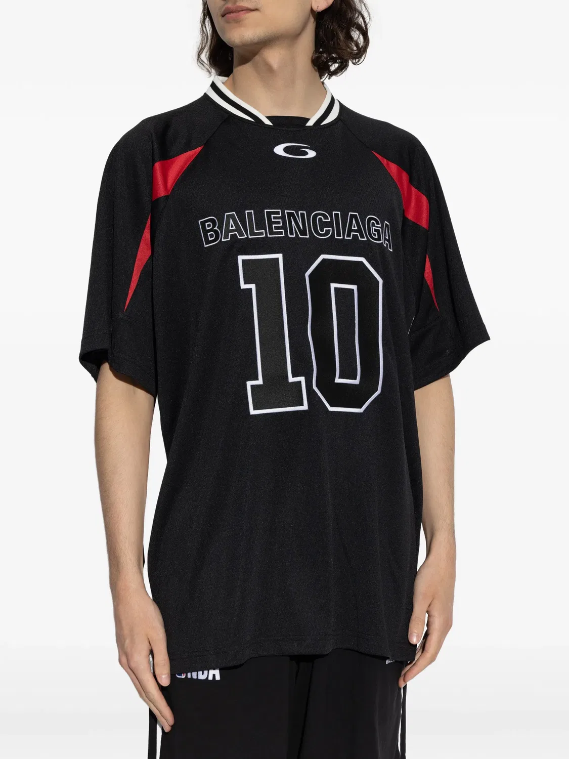 Футболка оверсайз из коллаборации с NBA Balenciaga, черный — фото 3