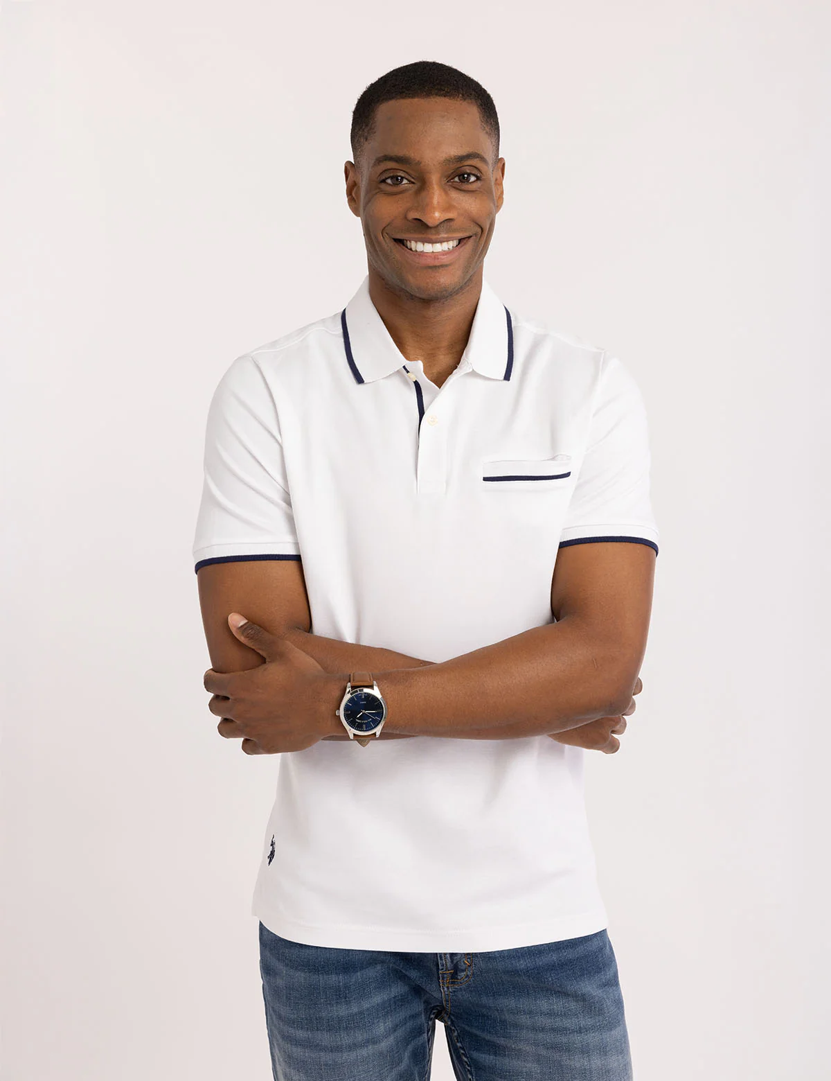 

Футболка-поло U.S. Polo Assn Solid Interlock With Hidden Pocket, белый