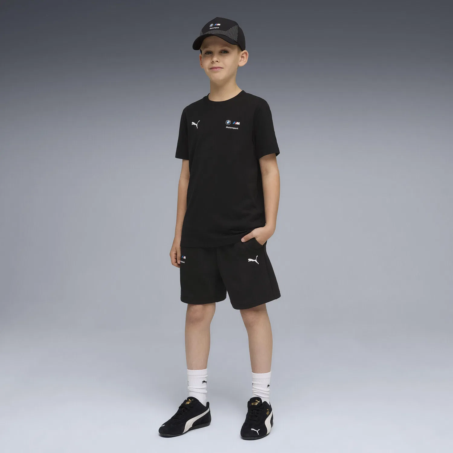 Детская футболка с коротким рукавом BMW M MOTORSPORT Essentials Puma, Schwarz — фото 4