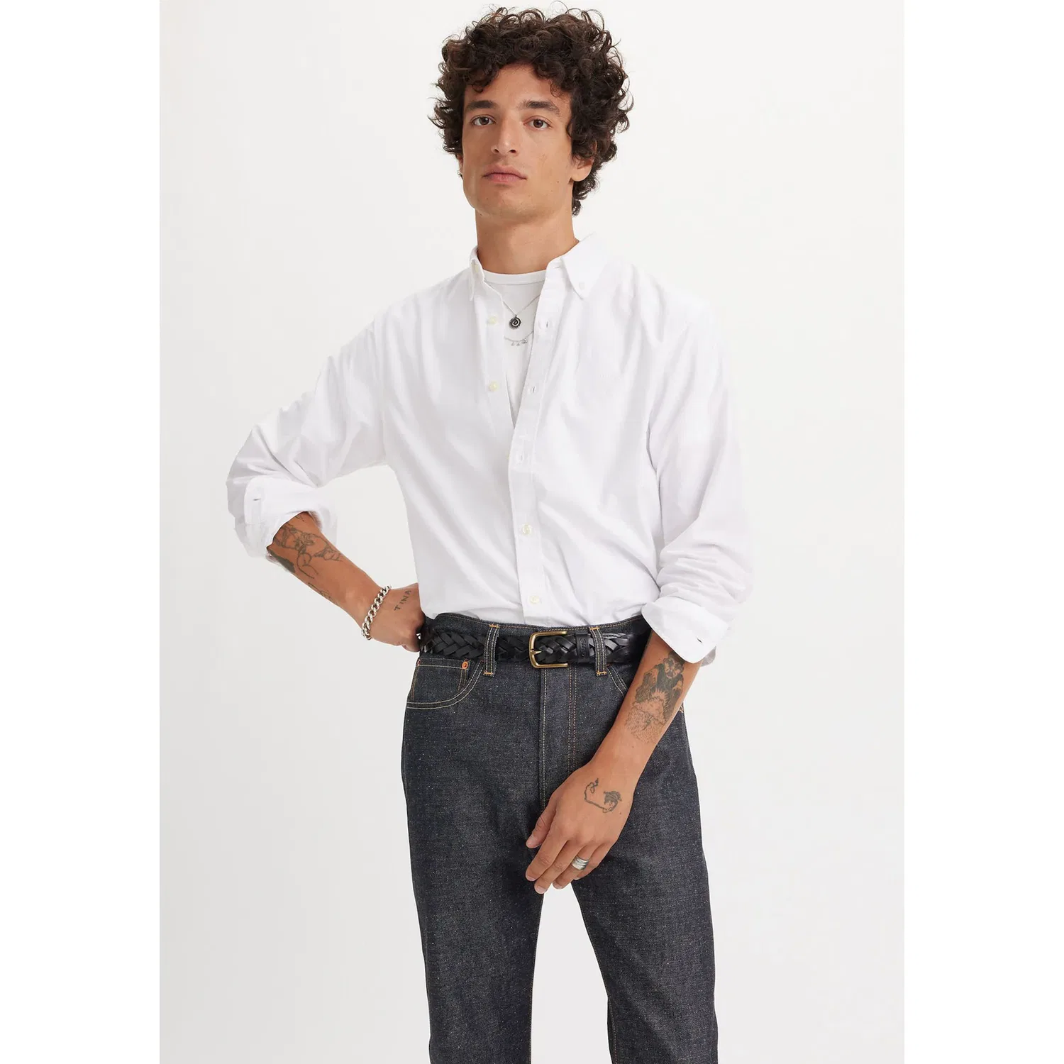 Мужская повседневная рубашка с длинным рукавом Levi's, Bright White — фото 2