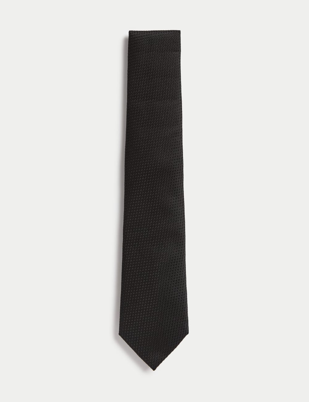 

Галстук из фактурного чистого шелка Marks & Spencer SARTORIAL, черный
