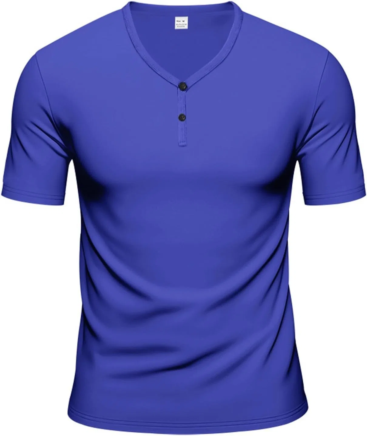 Мужская облегающая футболка с V-образным вырезом Stretch Slim Fit, Blue — фото 4