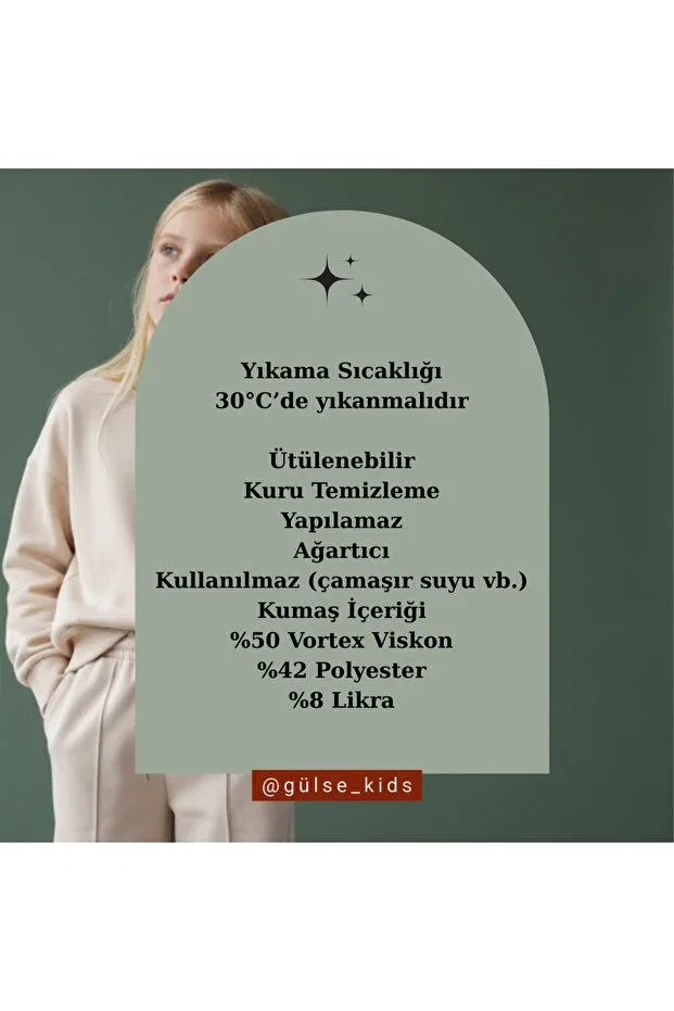 Детский комплект спортивного костюма для девочек из модального хлопка Gülse Kids, Burgundy — фото 3