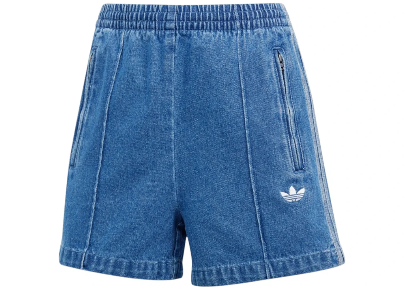 Женские шорты джинсовые Adidas Adicolor Denim Firebird Shorts, Indigo Denim