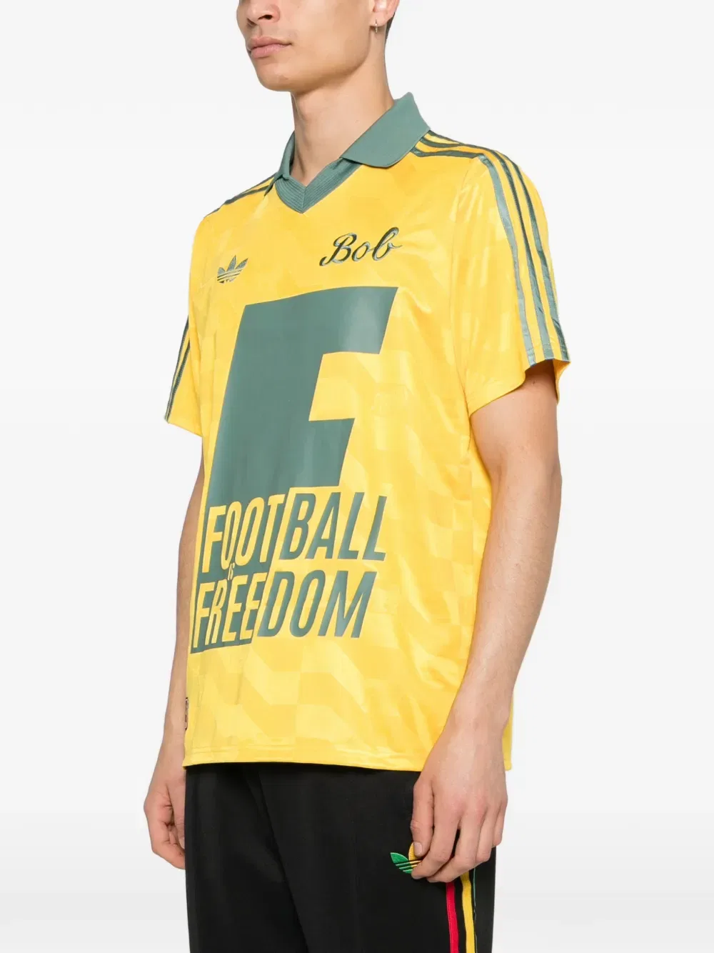 Футболка Bob Marley Originals с тремя полосками Adidas, желтый — фото 3